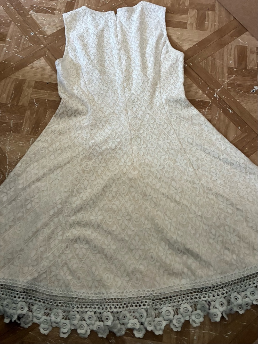 Donna Ricco Cream Lace A-Line Mini Dress